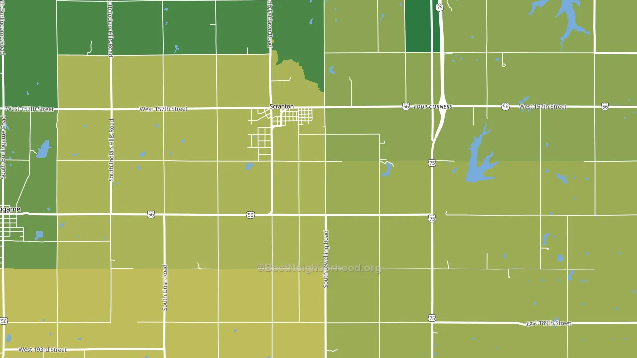 66537, KS block-group voter-turnout map