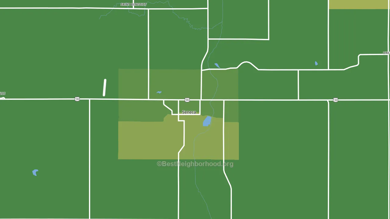 66538, KS block-group voter-turnout map