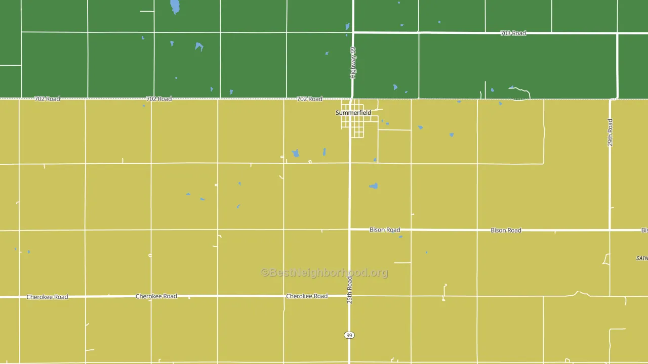 66541, KS block-group voter-turnout map