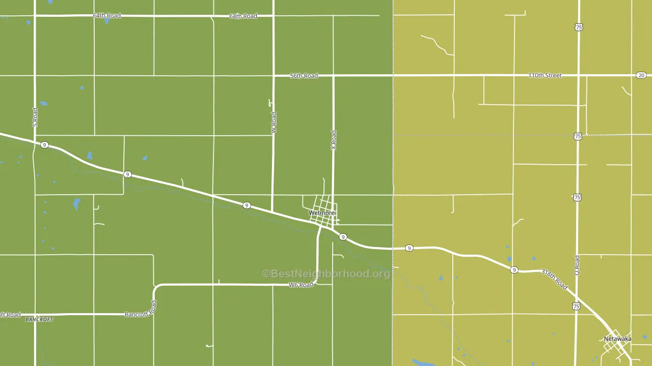 66550, KS block-group voter-turnout map