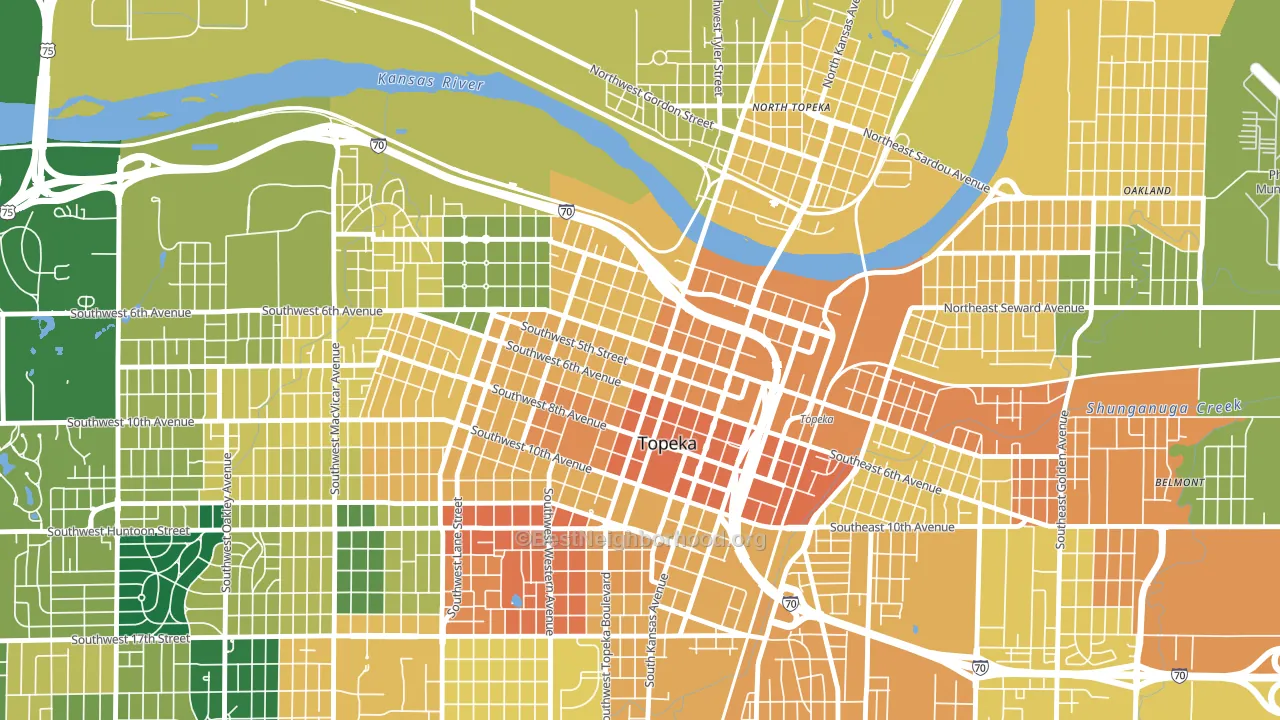66603, KS block-group voter-turnout map