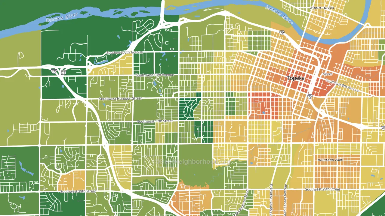 66604, KS block-group voter-turnout map