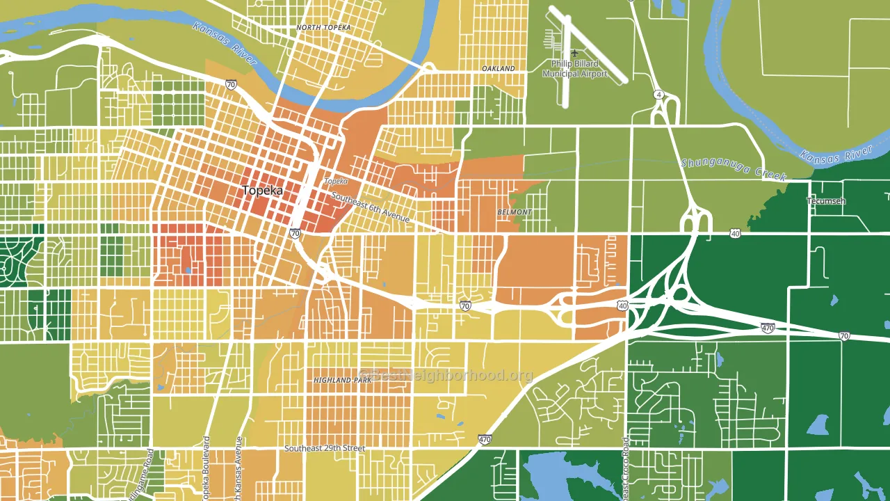 66607, KS block-group voter-turnout map