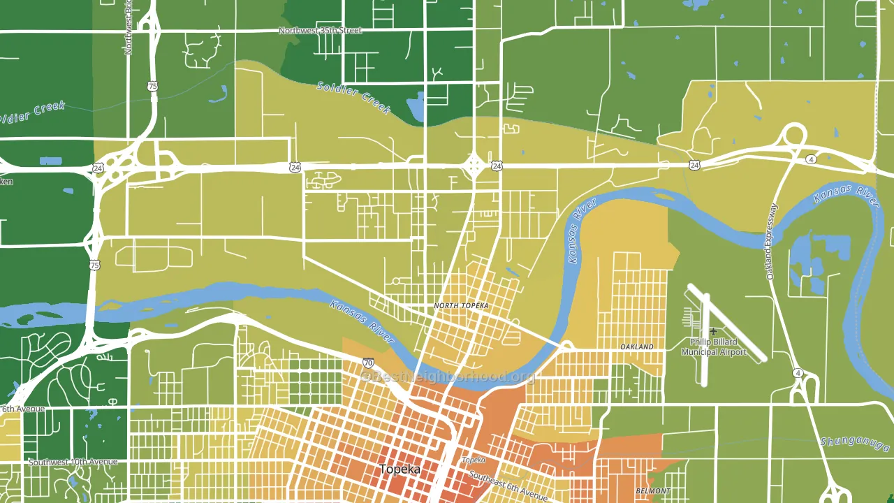 66608, KS block-group voter-turnout map