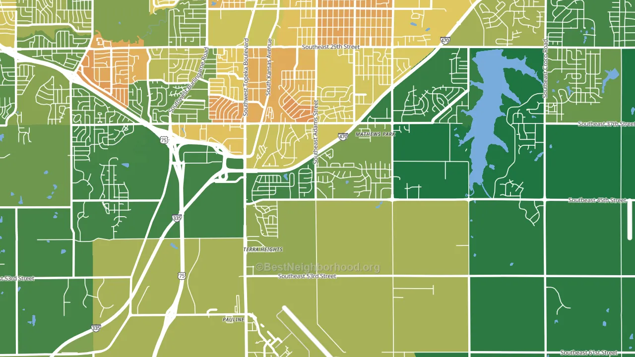 66609, KS block-group voter-turnout map