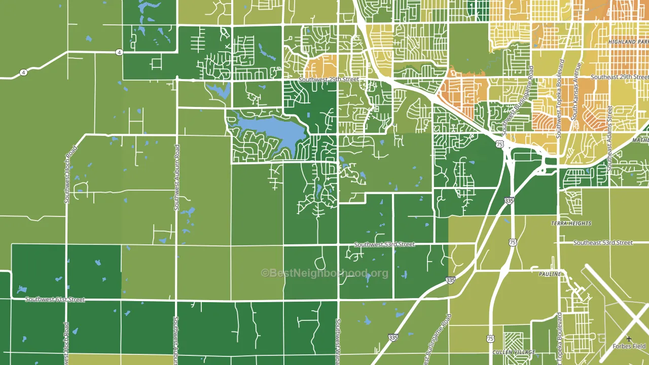 66610, KS block-group voter-turnout map