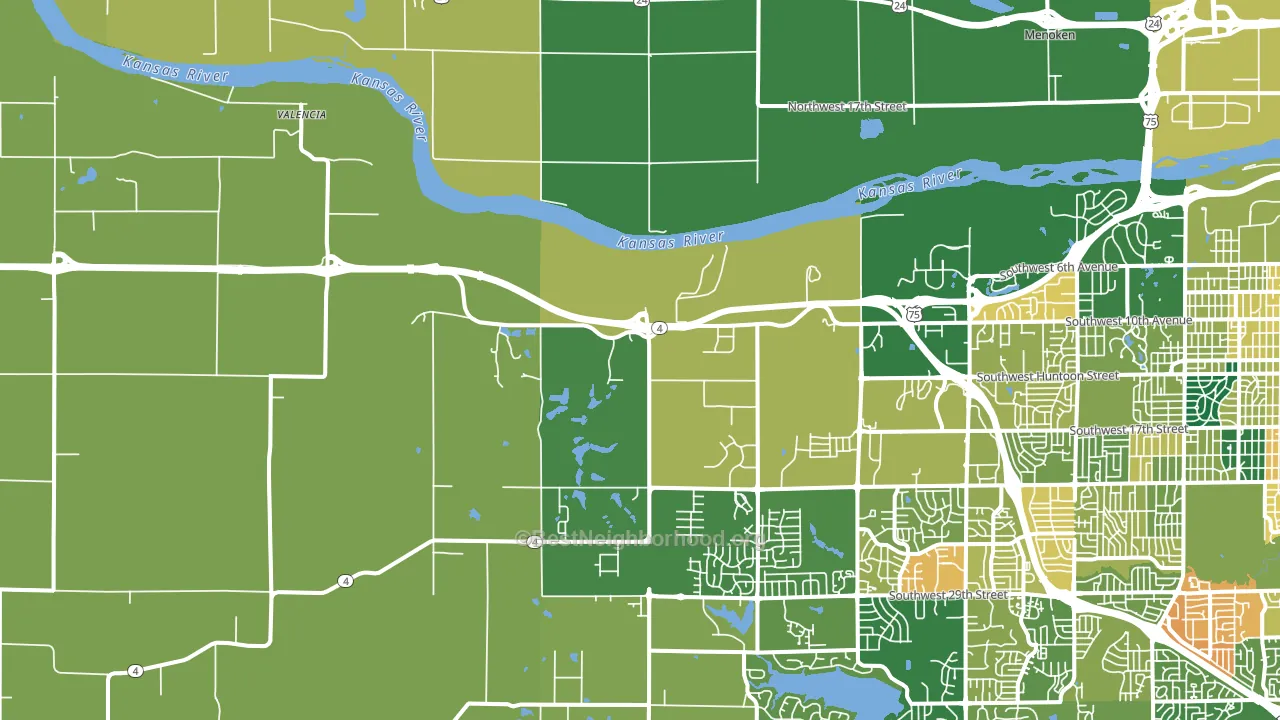 66615, KS block-group voter-turnout map