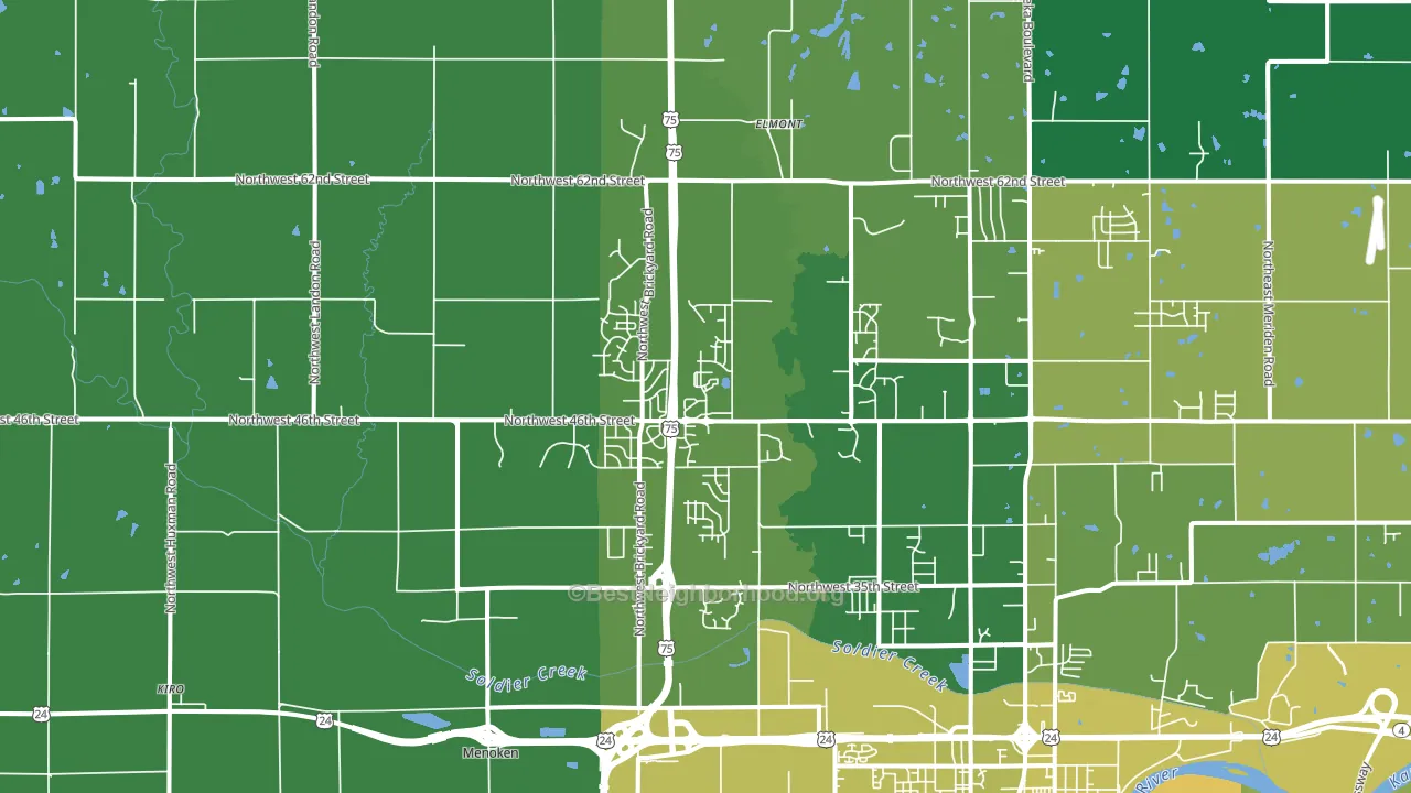66618, KS block-group voter-turnout map