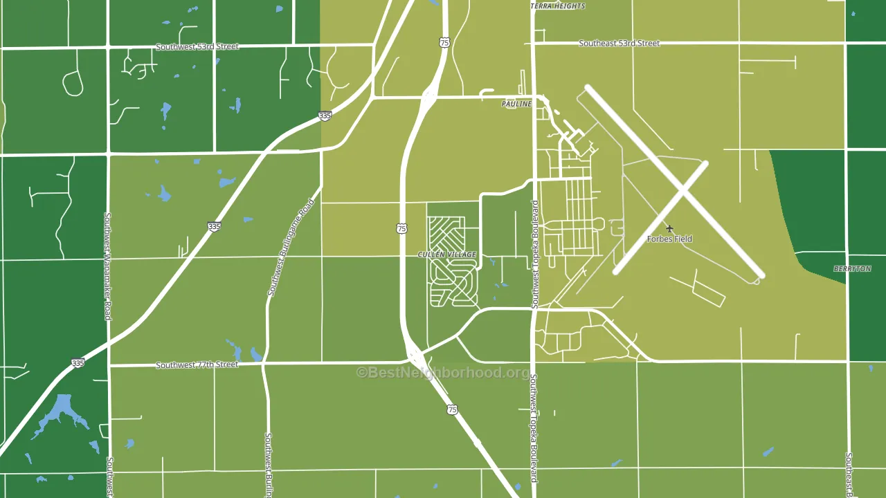 66619, KS block-group voter-turnout map