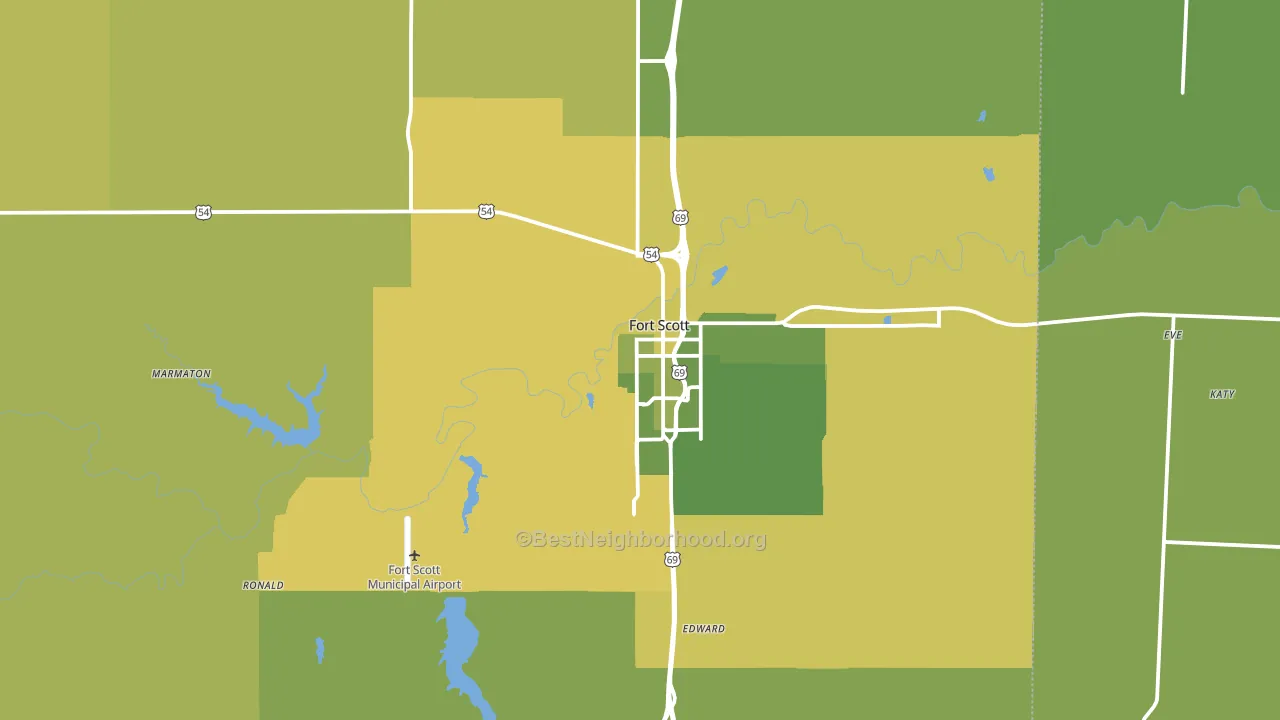 66701, KS block-group voter-turnout map
