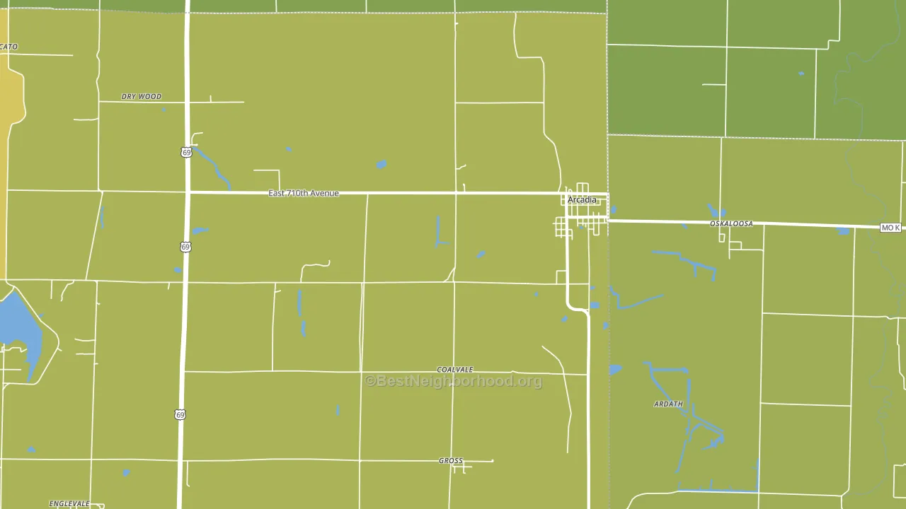 66711, KS block-group voter-turnout map