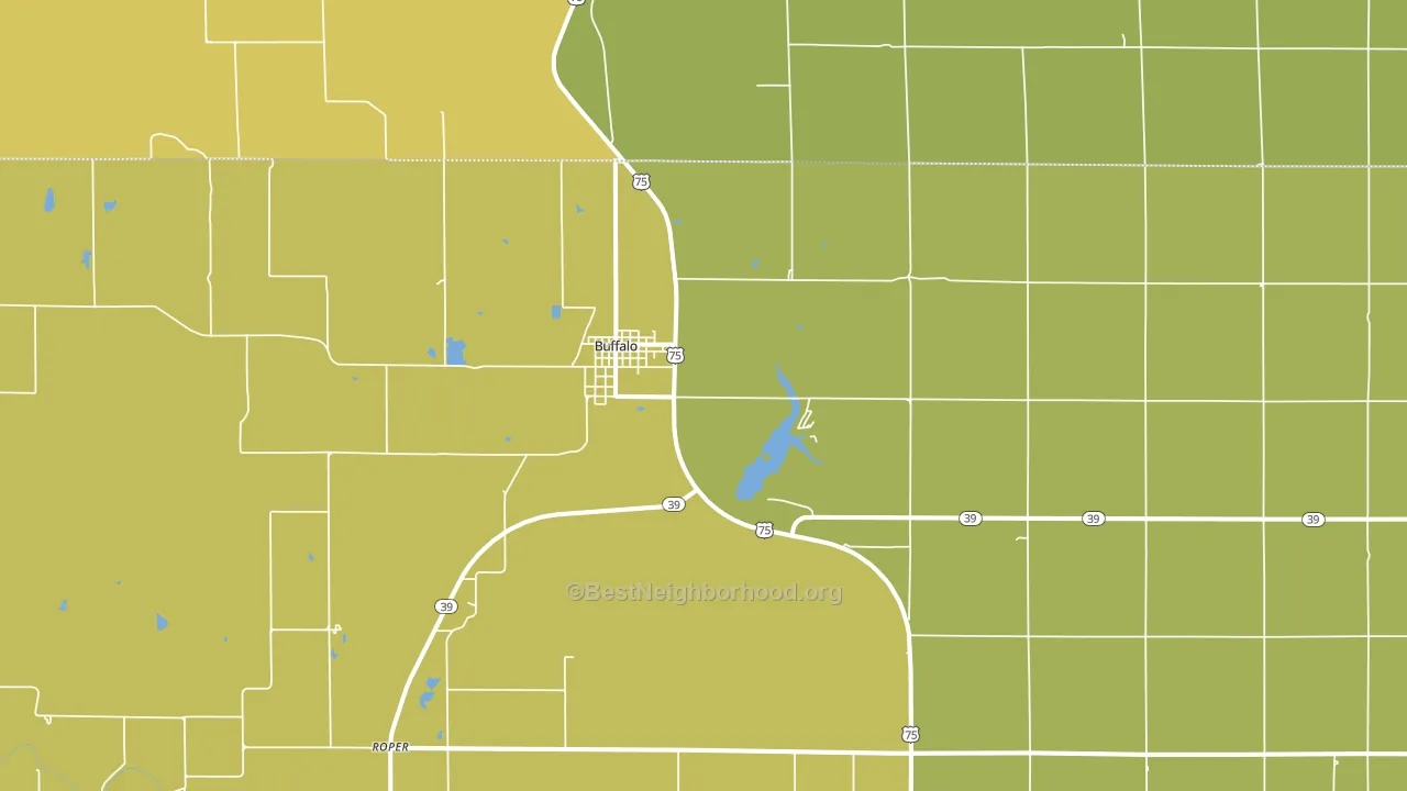 66717, KS block-group voter-turnout map