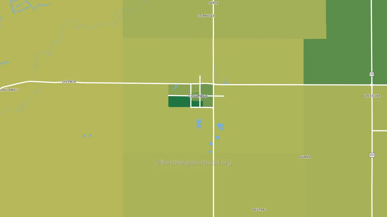 66725, KS block-group voter-turnout map