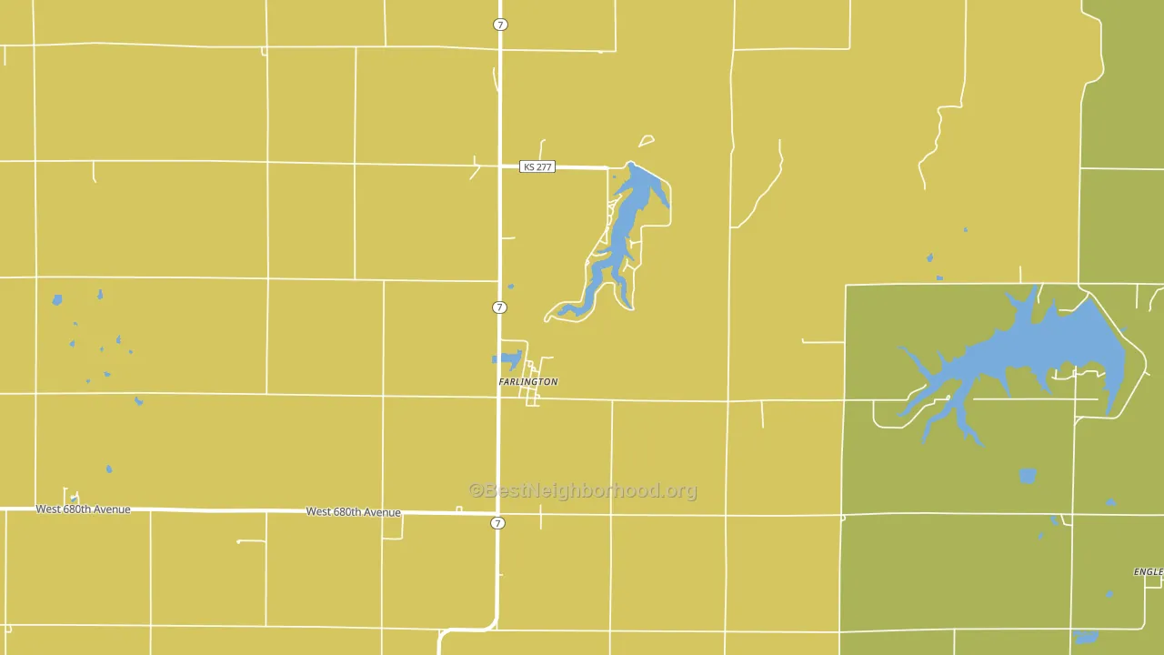 66734, KS block-group voter-turnout map