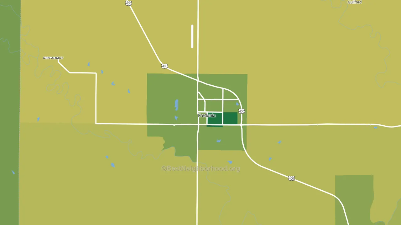66736, KS block-group voter-turnout map