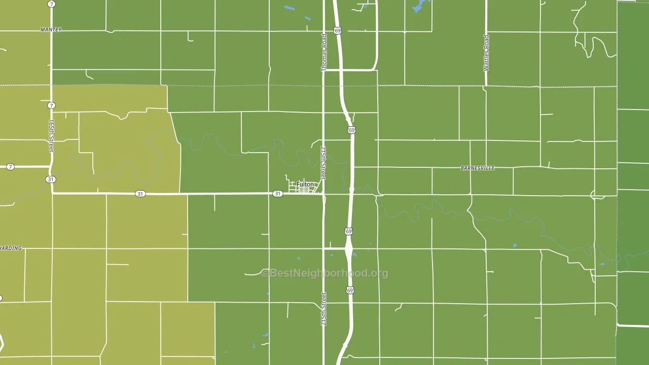 66738, KS block-group voter-turnout map