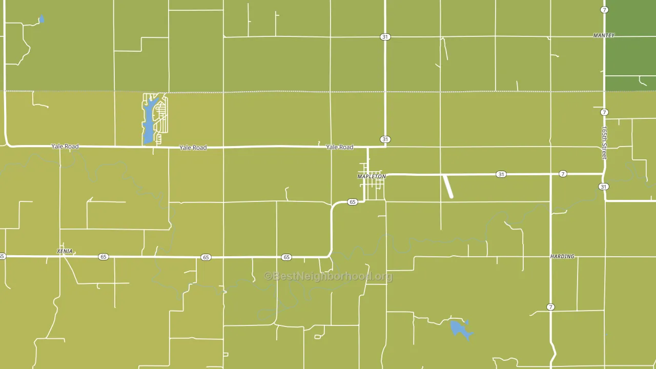 66754, KS block-group voter-turnout map