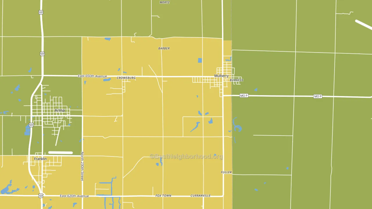 66756, KS block-group voter-turnout map