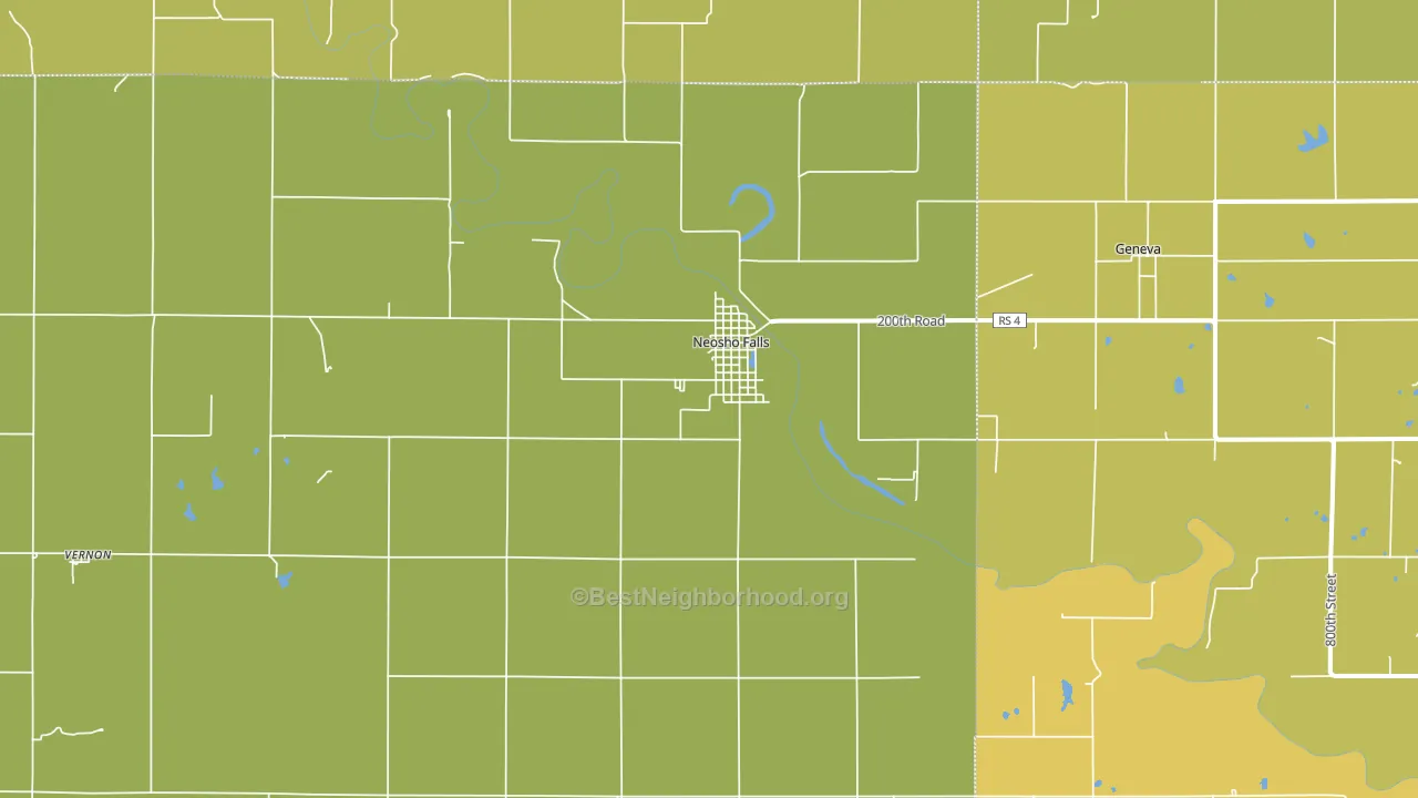 66758, KS block-group voter-turnout map