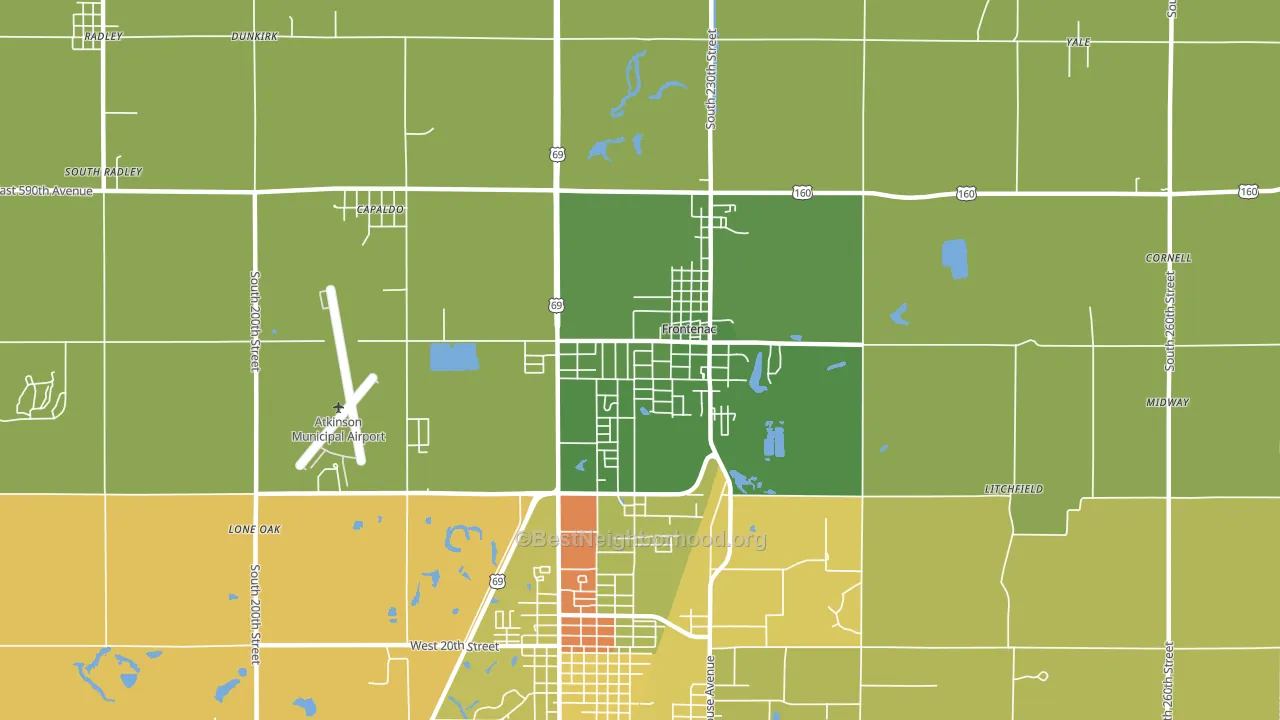 66763, KS block-group voter-turnout map