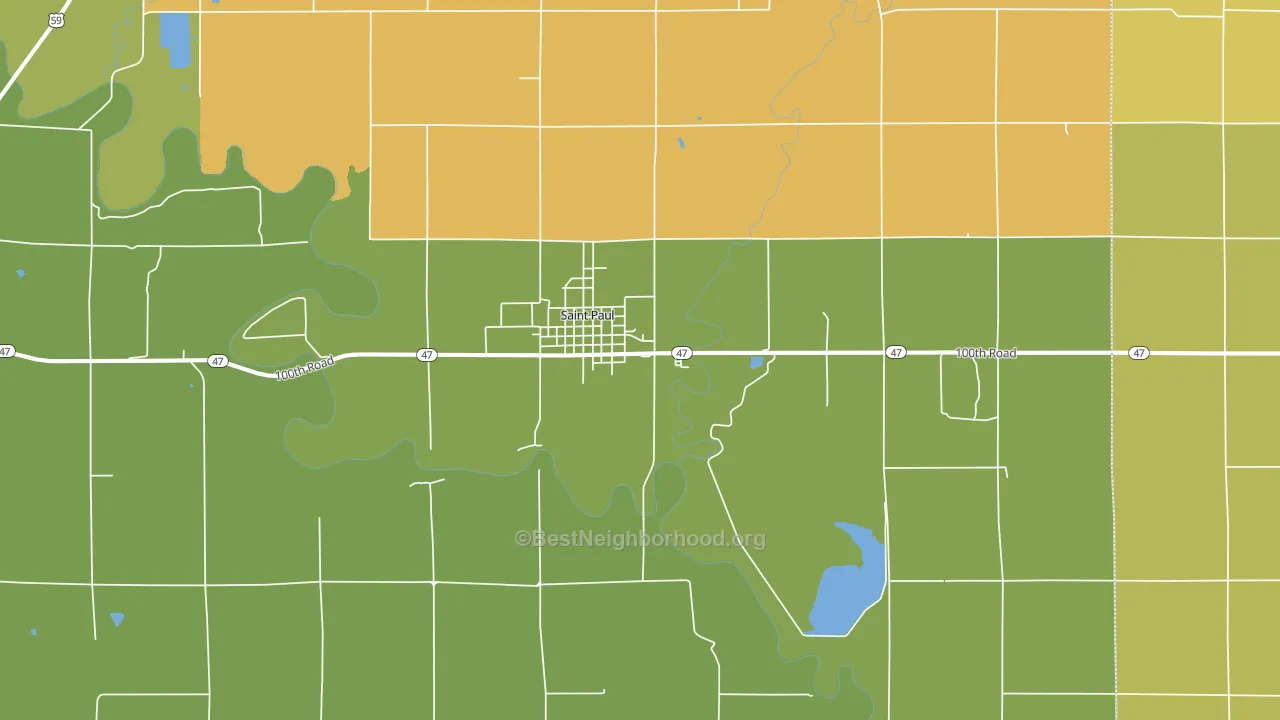 66771, KS block-group voter-turnout map