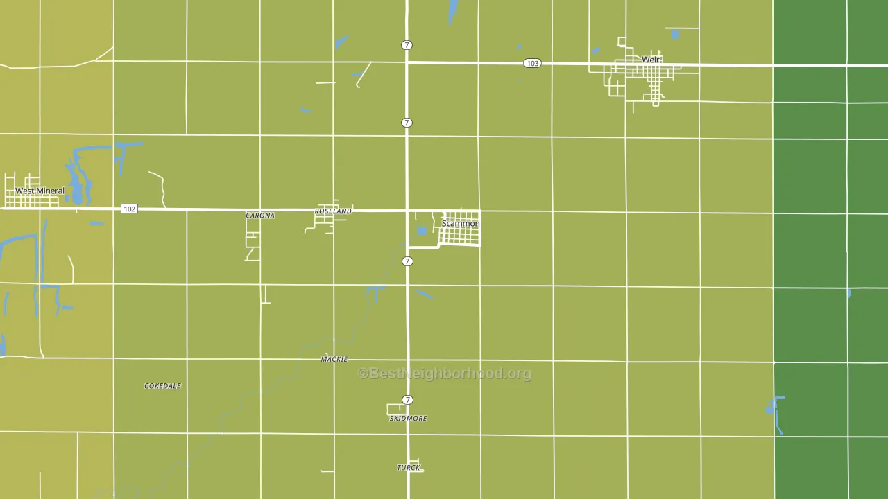 66773, KS block-group voter-turnout map