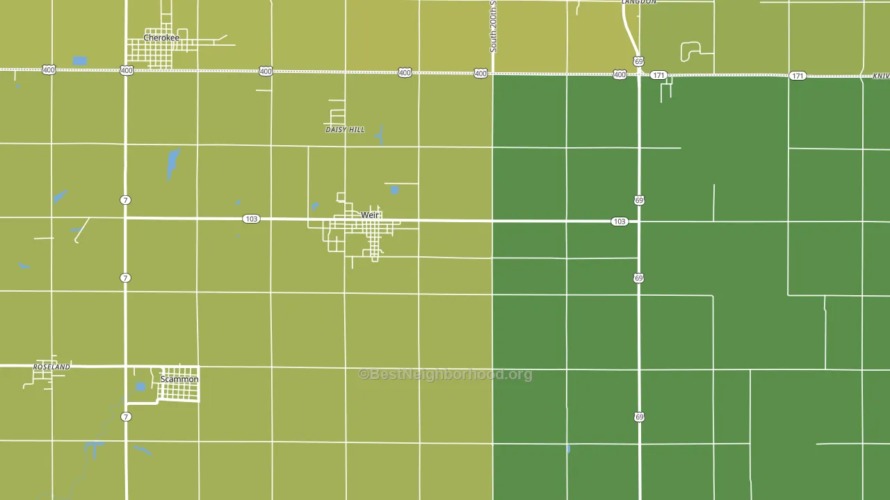 66781, KS block-group voter-turnout map