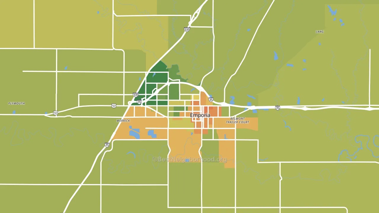 66801, KS block-group voter-turnout map
