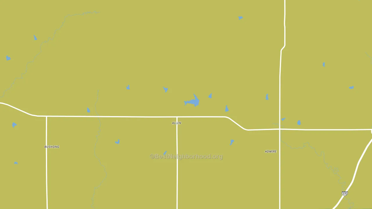 66833, KS block-group voter-turnout map