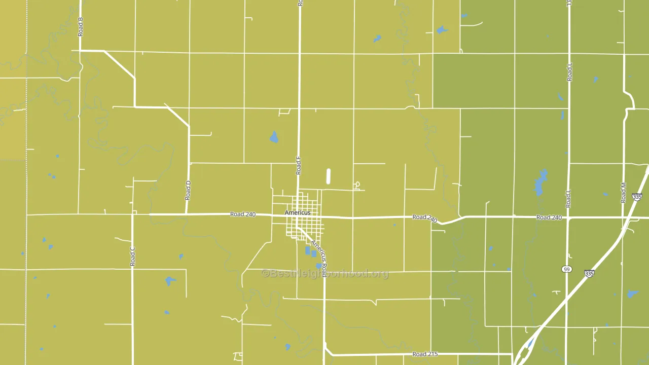 66835, KS block-group voter-turnout map