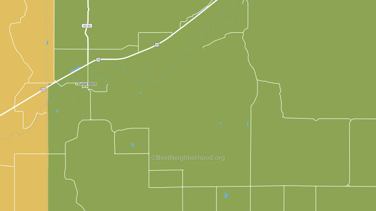 66843, KS block-group voter-turnout map
