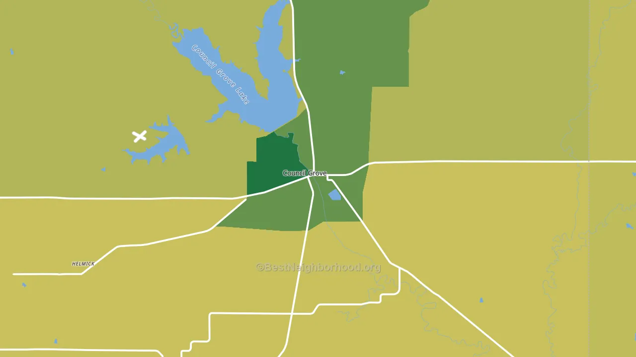 66846, KS block-group voter-turnout map