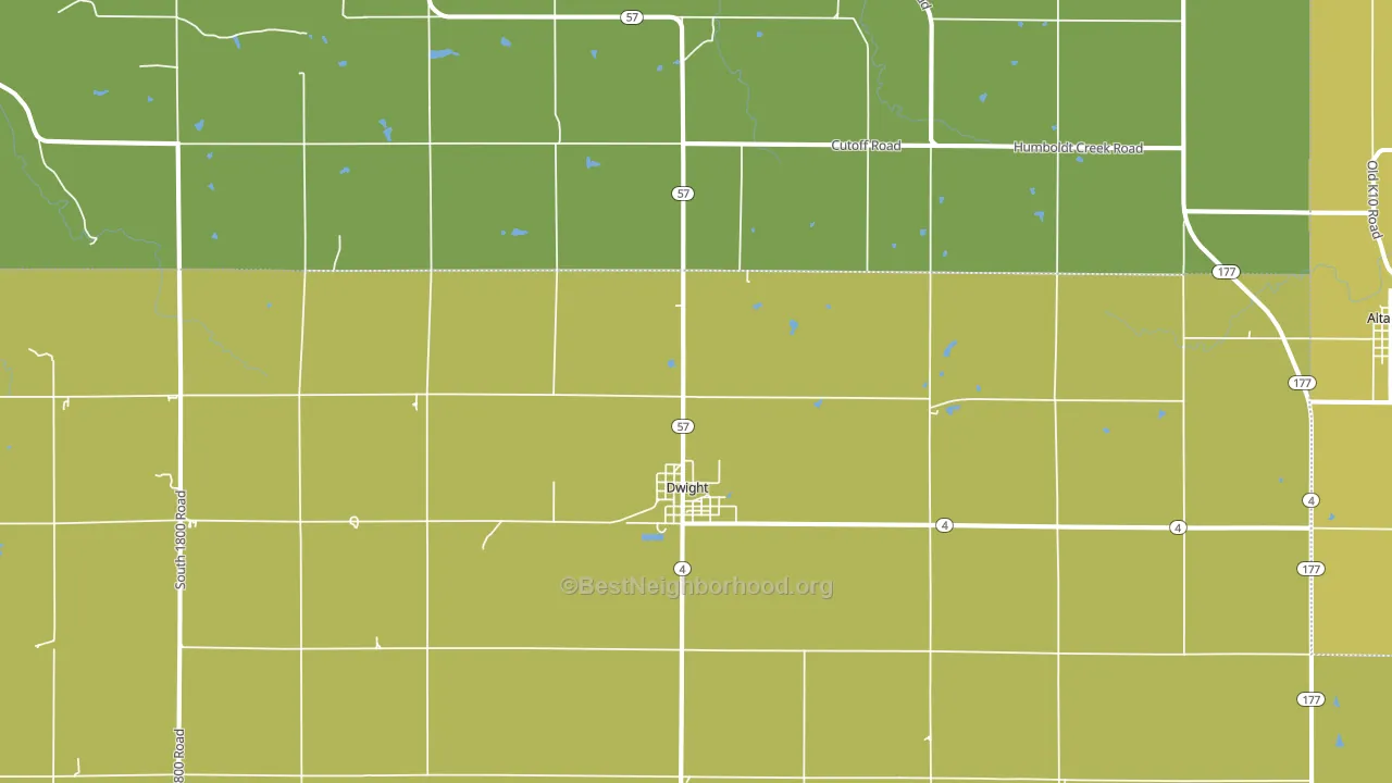 66849, KS block-group voter-turnout map
