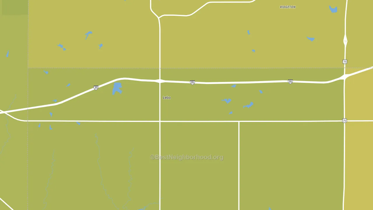 66856, KS block-group voter-turnout map