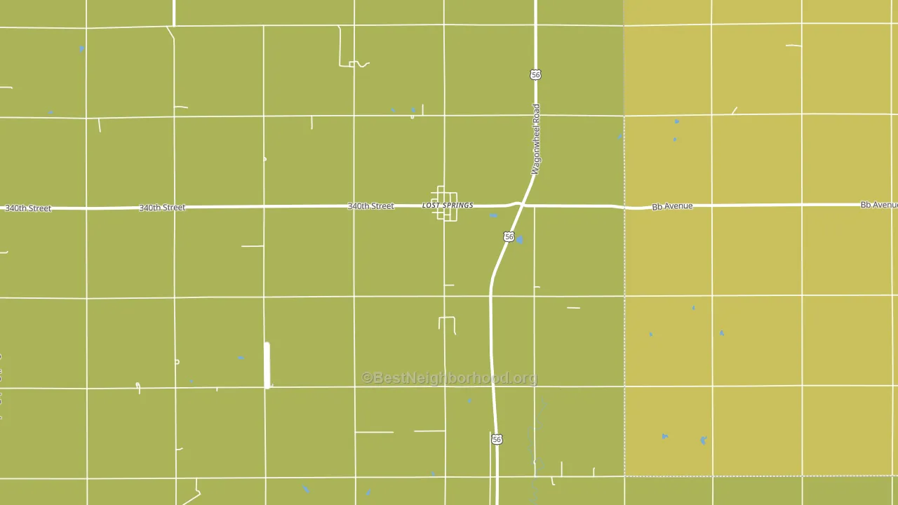 66859, KS block-group voter-turnout map