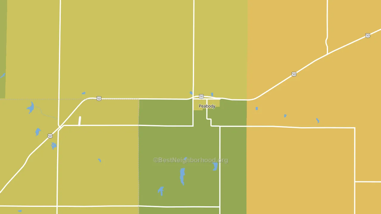 66866, KS block-group voter-turnout map