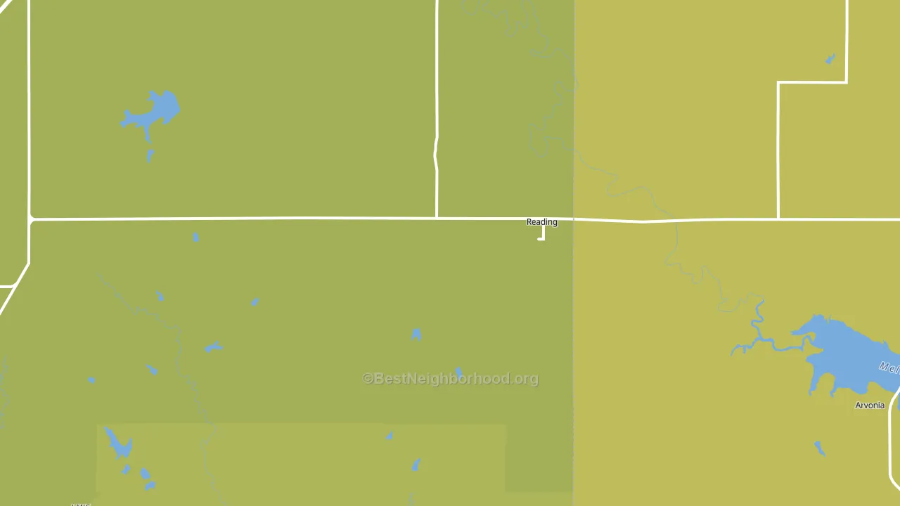 66868, KS block-group voter-turnout map