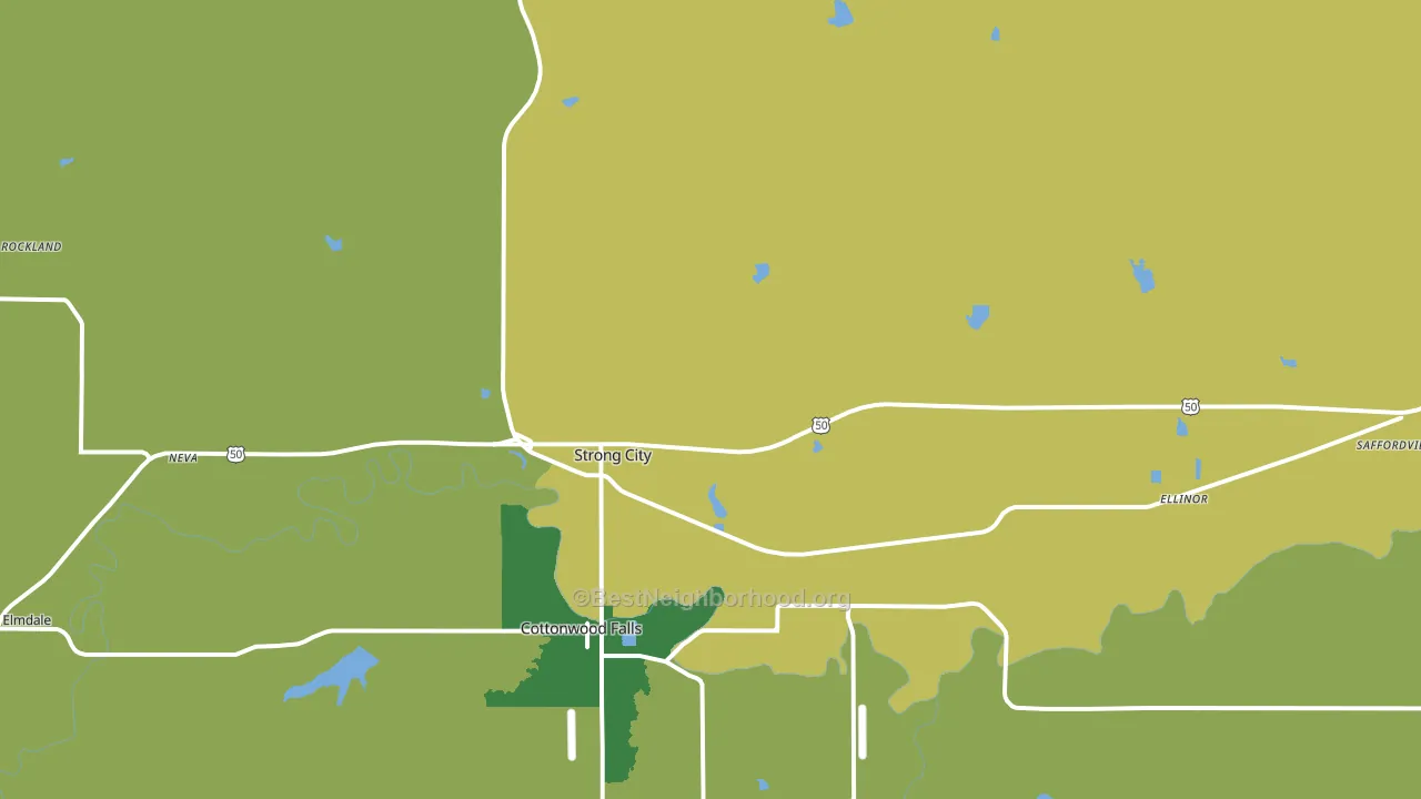 66869, KS block-group voter-turnout map