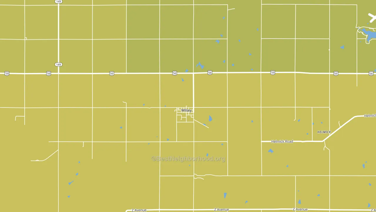 66873, KS block-group voter-turnout map