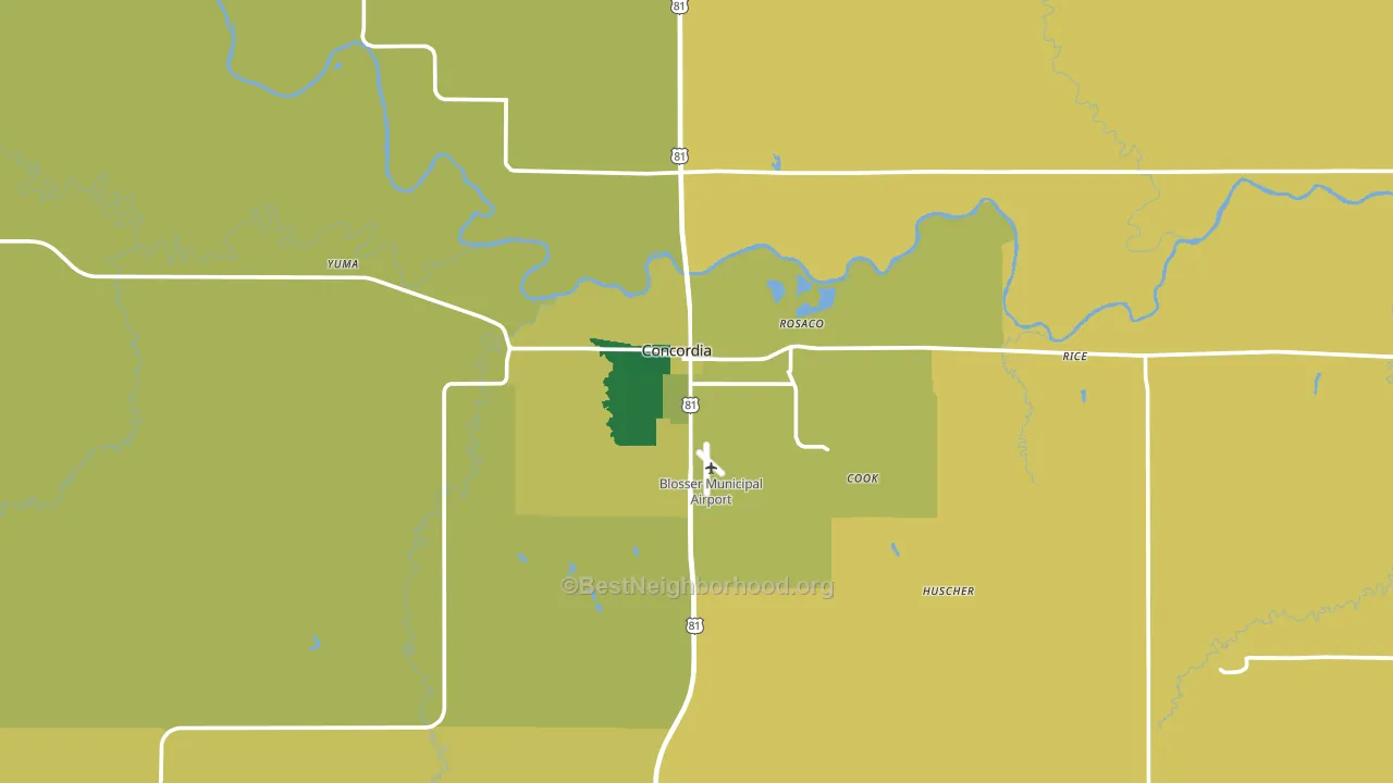 66901, KS block-group voter-turnout map