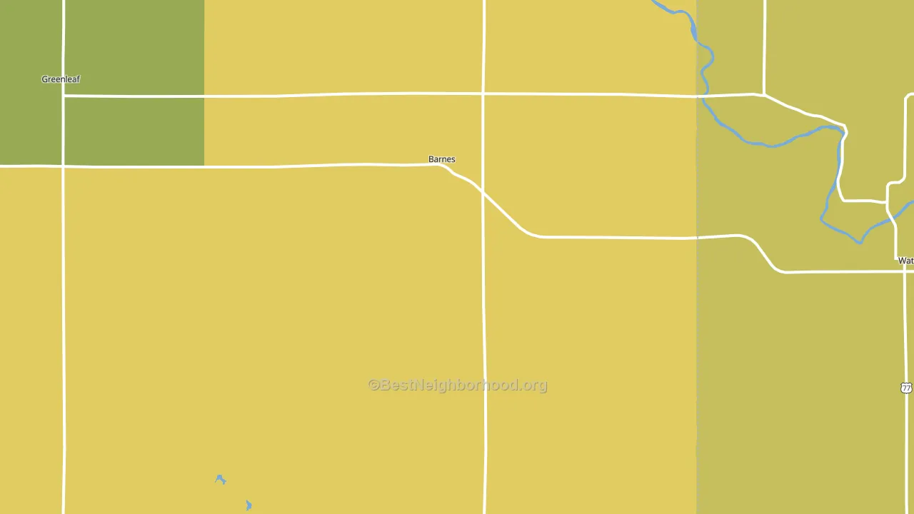 66933, KS block-group voter-turnout map