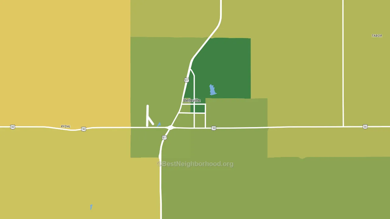 66935, KS block-group voter-turnout map
