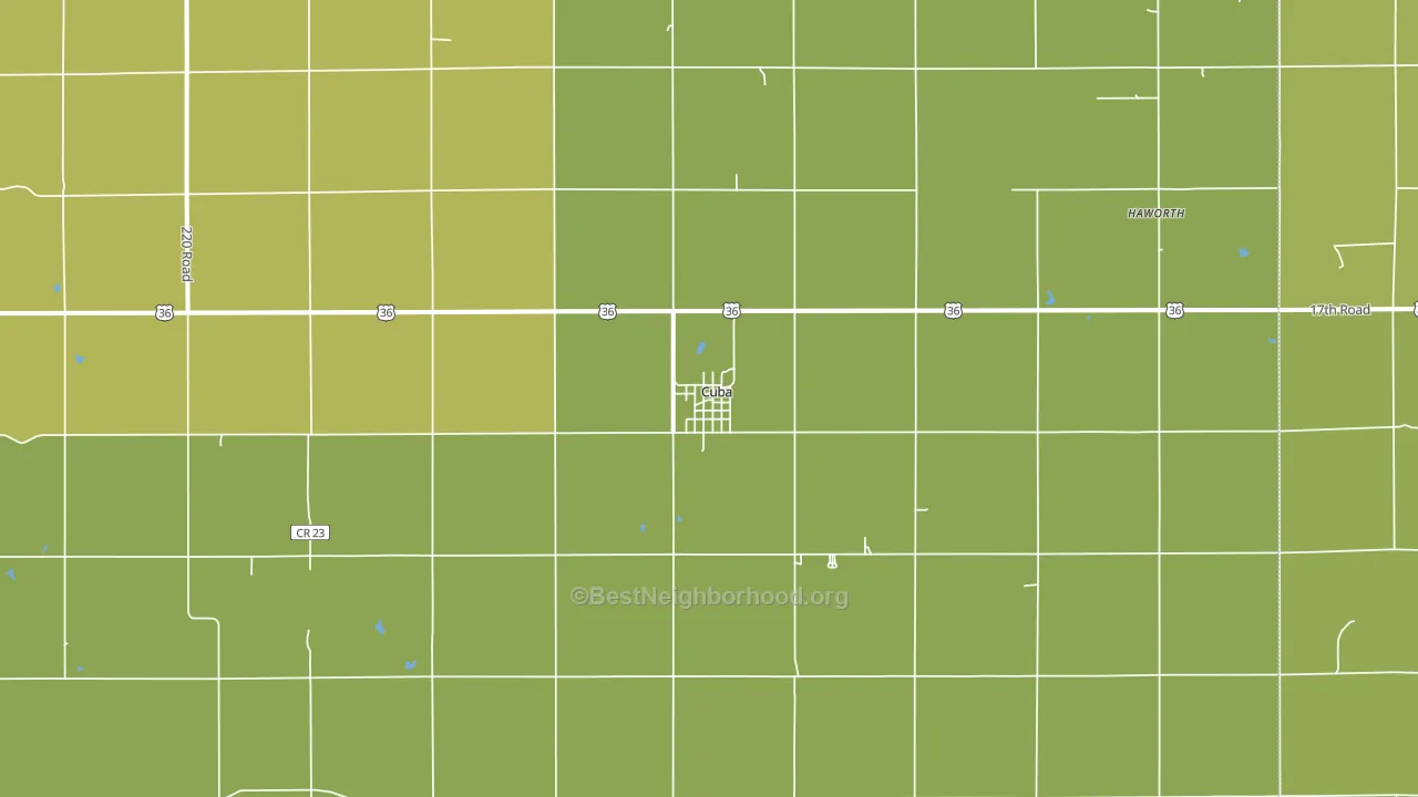 66940, KS block-group voter-turnout map