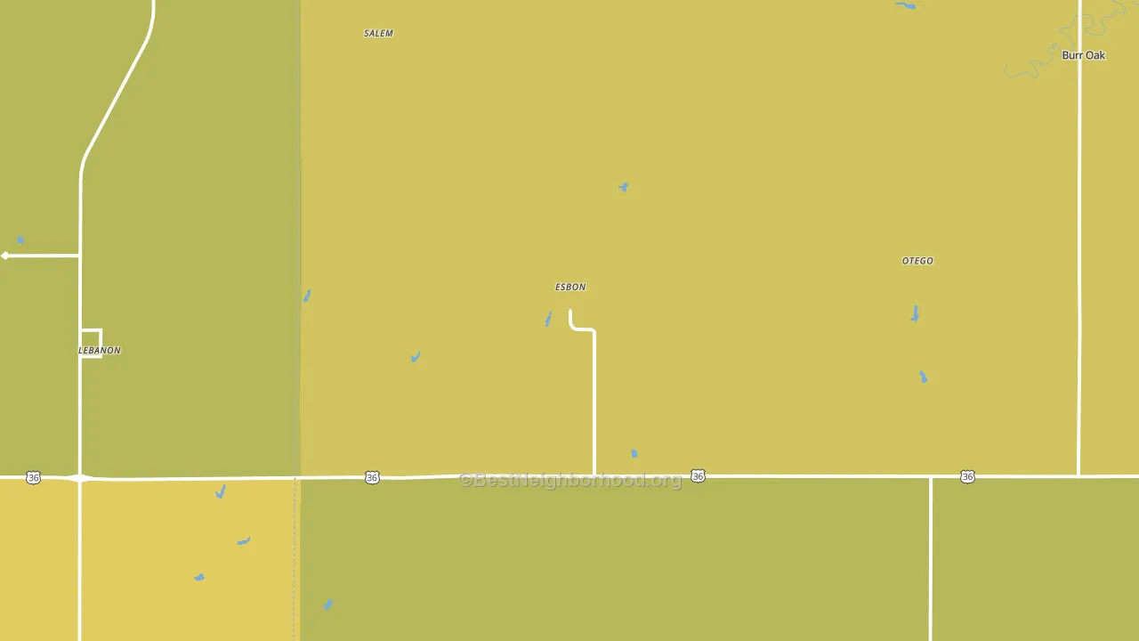 66941, KS block-group voter-turnout map