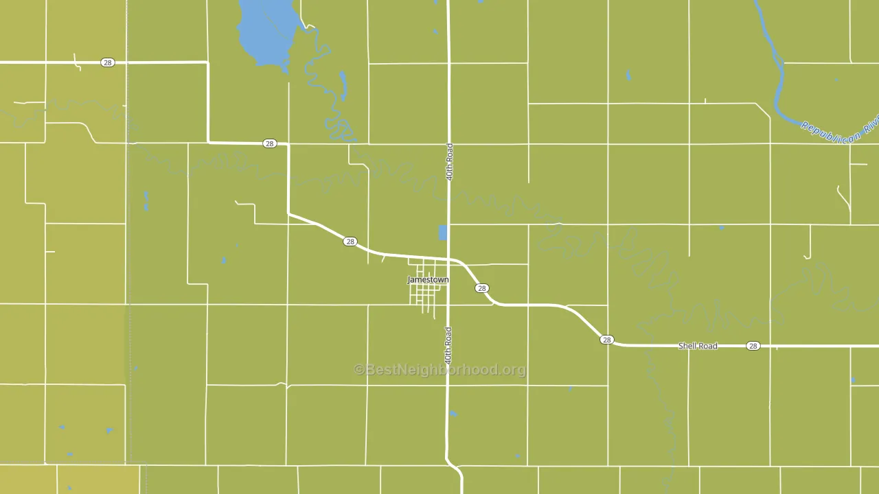66948, KS block-group voter-turnout map