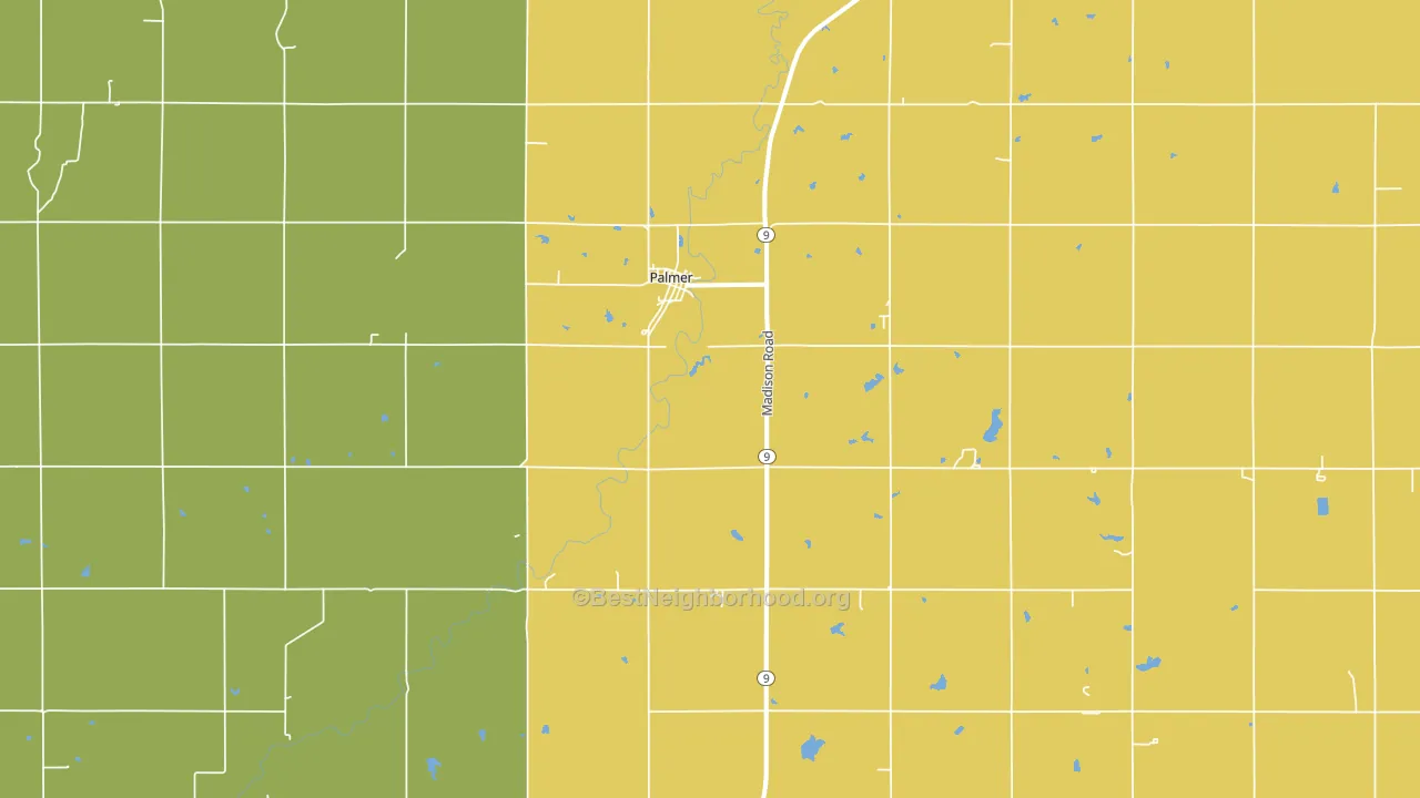 66962, KS block-group voter-turnout map