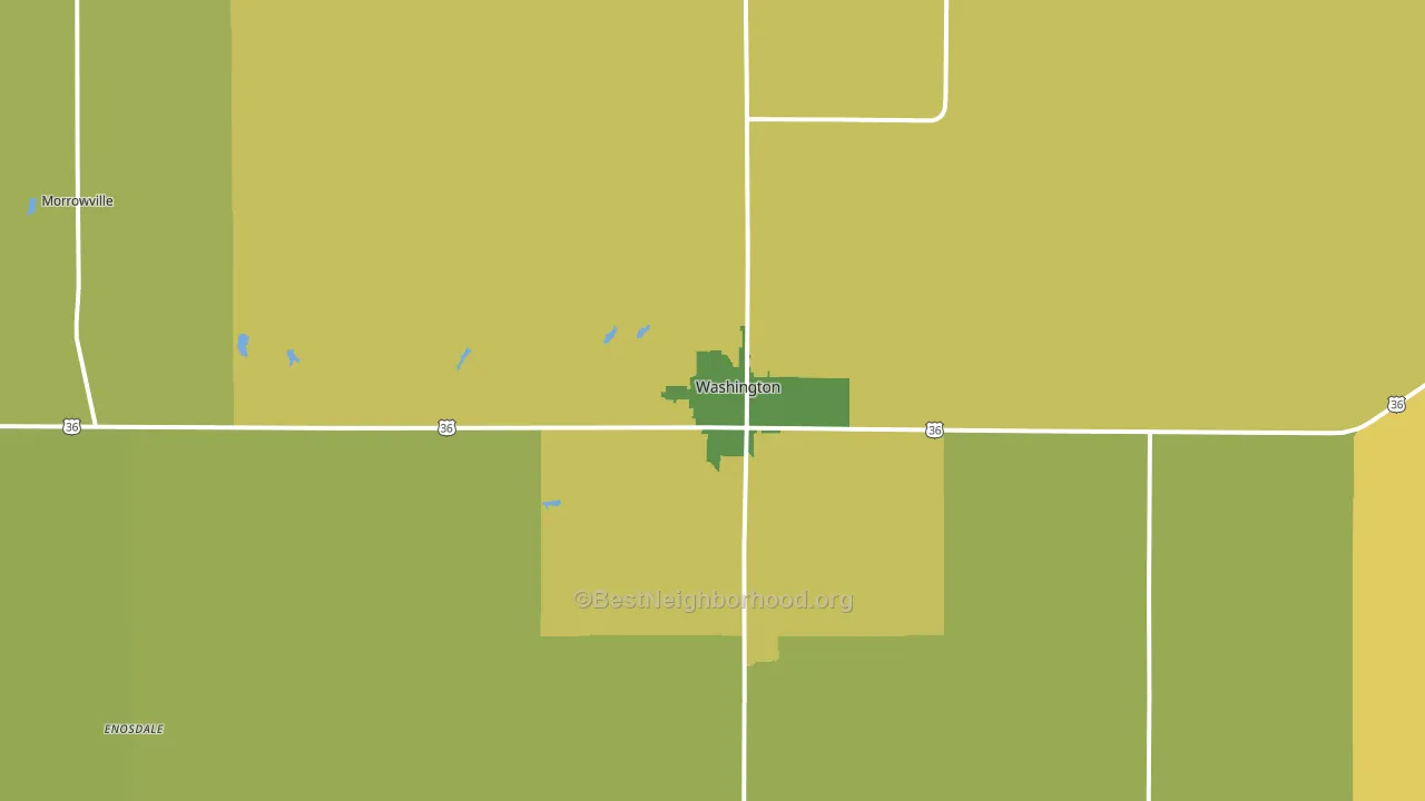 66968, KS block-group voter-turnout map