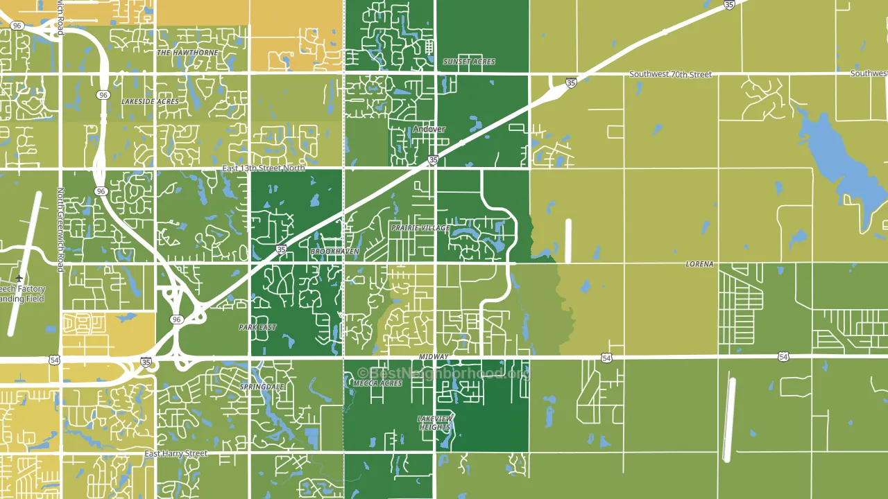 67002, KS block-group voter-turnout map