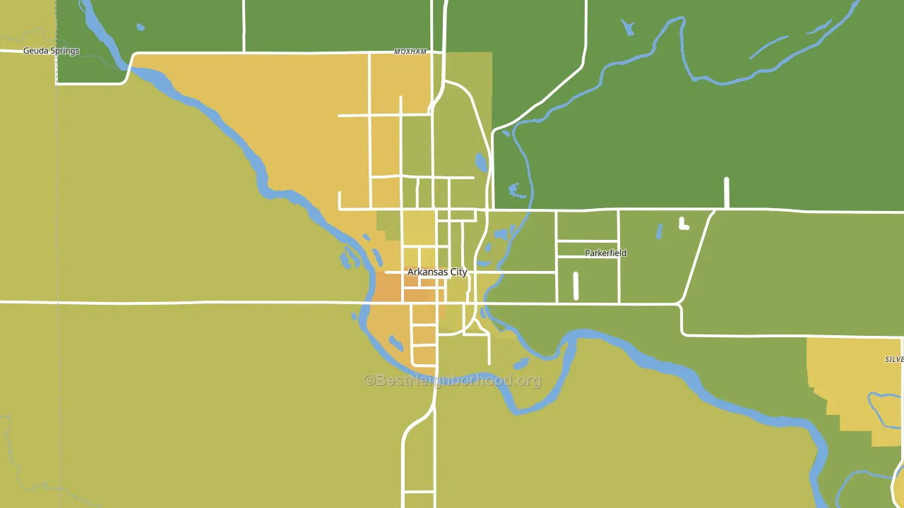 67005, KS block-group voter-turnout map