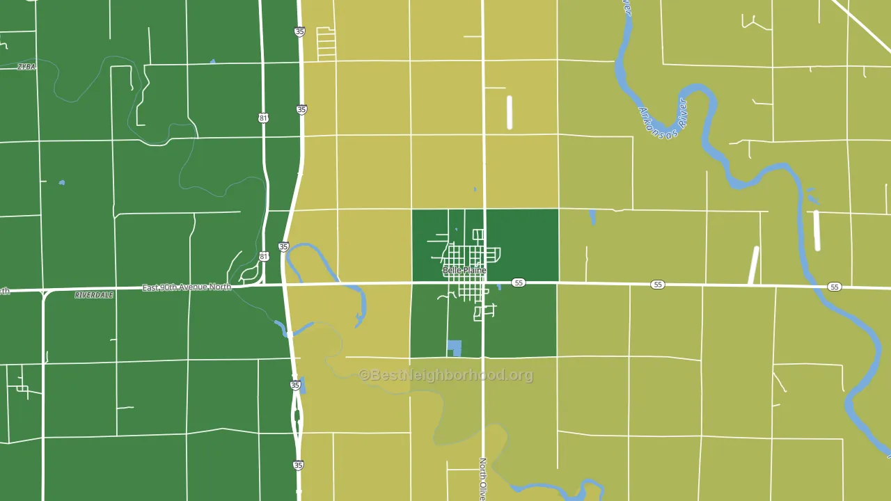 67013, KS block-group voter-turnout map